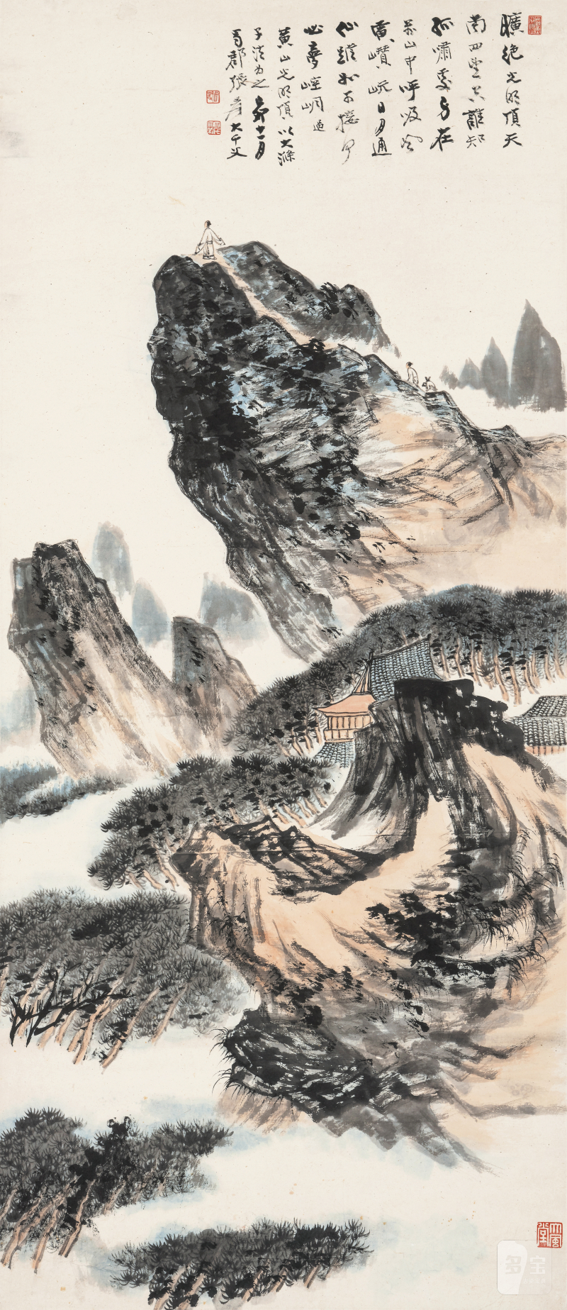 张大千 1899-1983 黄山光明顶 - 图2